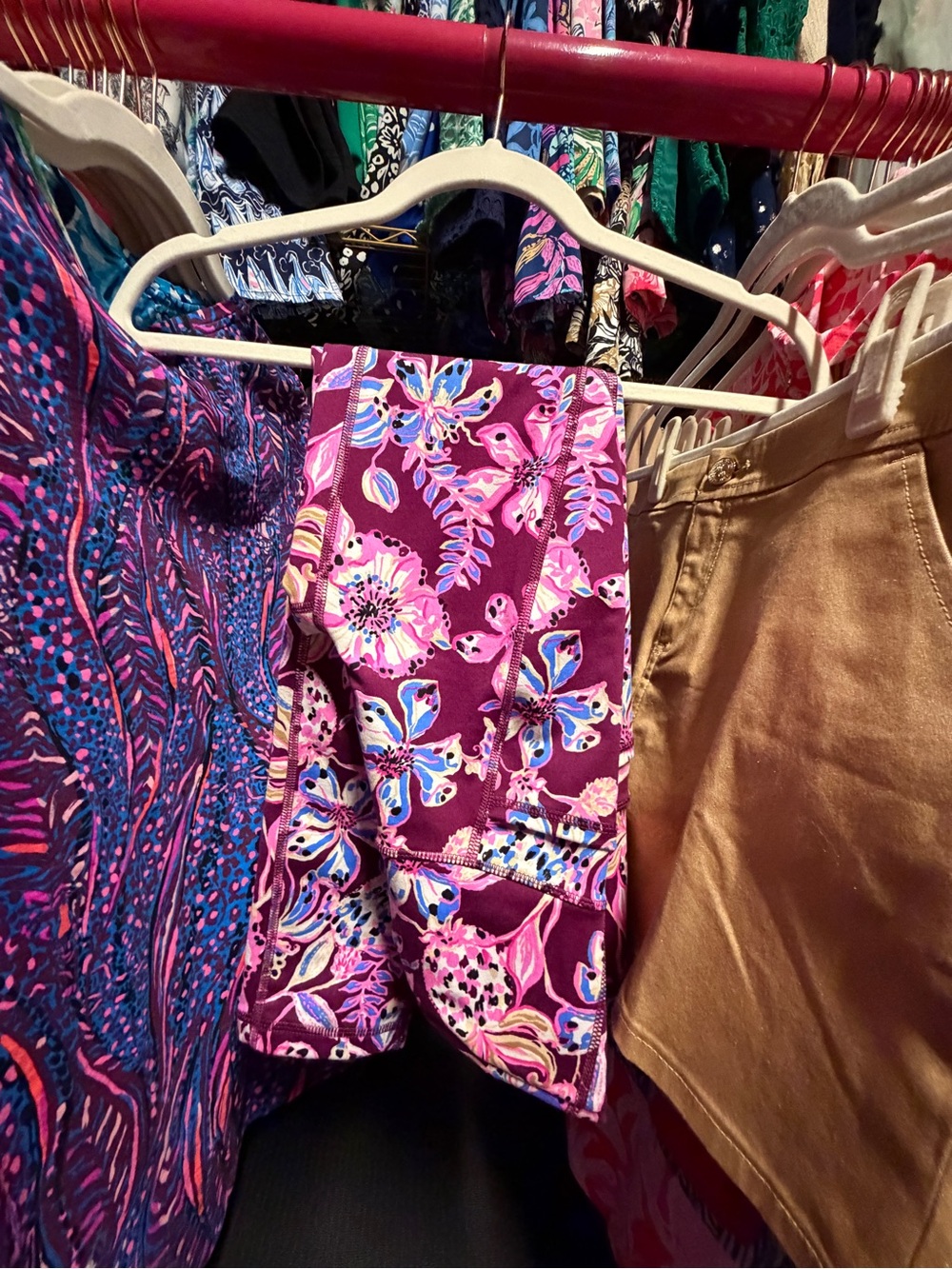 Lilly Pulitzer Luxletic South Beach High Rise Midi Legging - Amarena Cherry - XS
